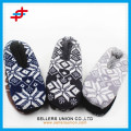 Moda masculina inverno interior neve estampa jacquard antiderrapante chinelo caseiro para atacado